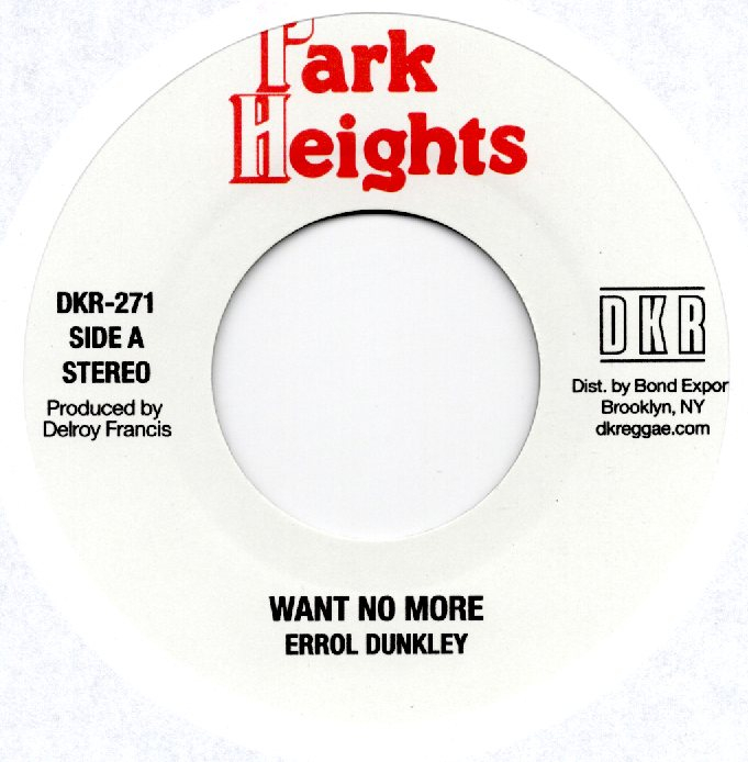 Errol Dunkley – Want No More / Version (7")   