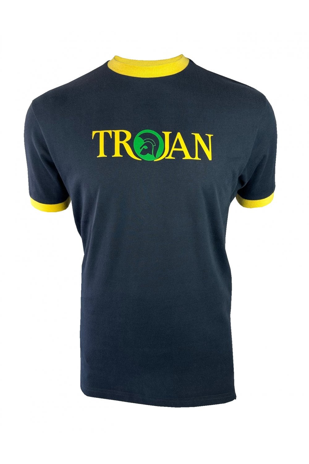 Trojan Logo Ringer Tee (Navy) TC/1014
