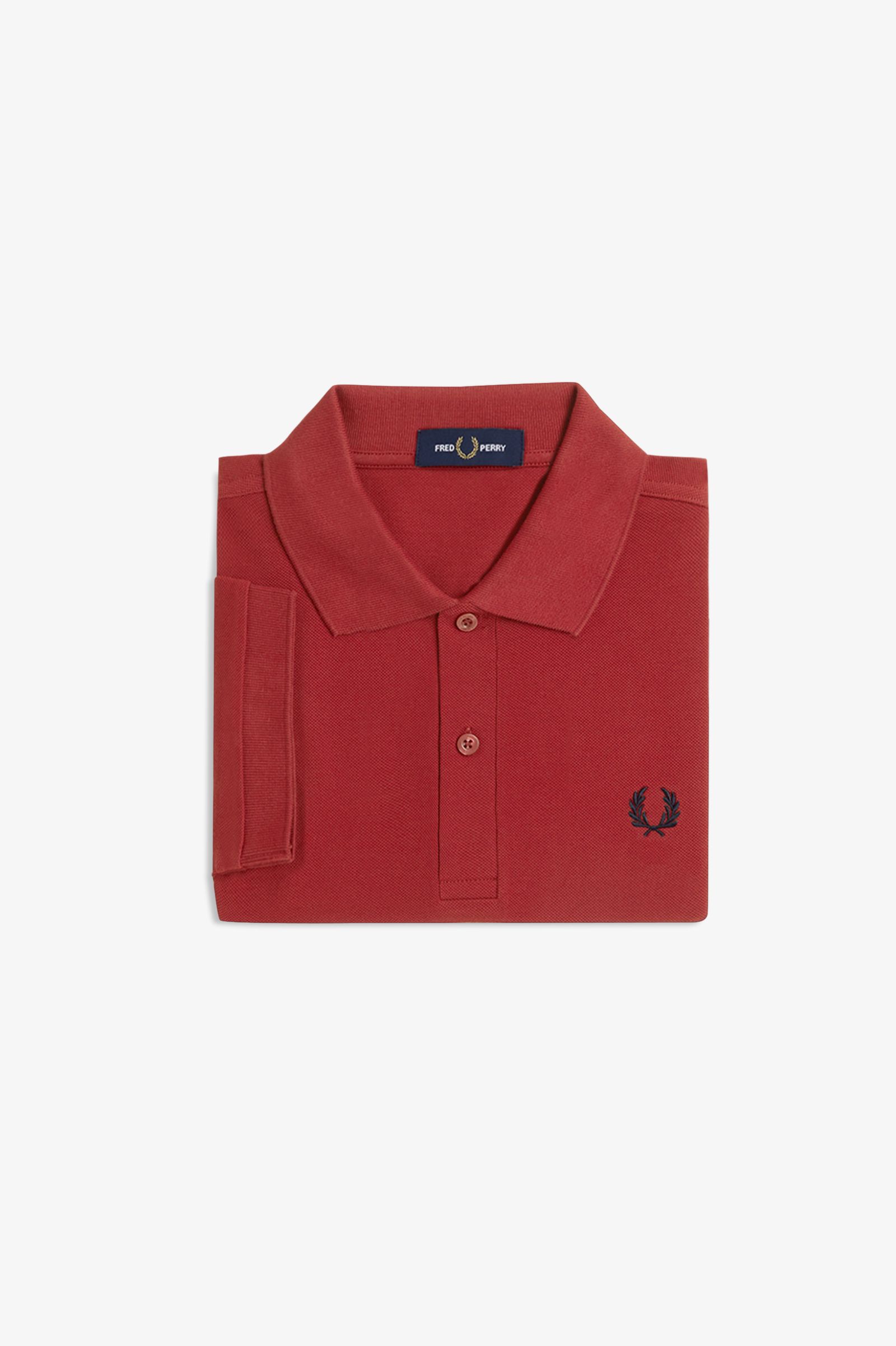 Fred Perry Shirt in Burnt Red/Navy