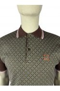 Trojan Diamond Panel Polo (Chocolate) TR/9028