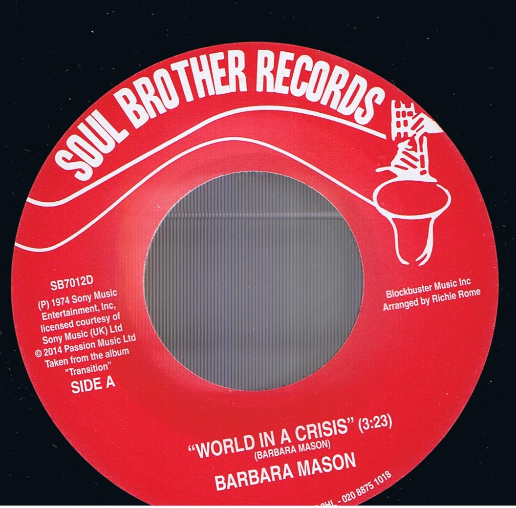 Barbara Mason - World In A Crisis / Give Me Your Love (7")