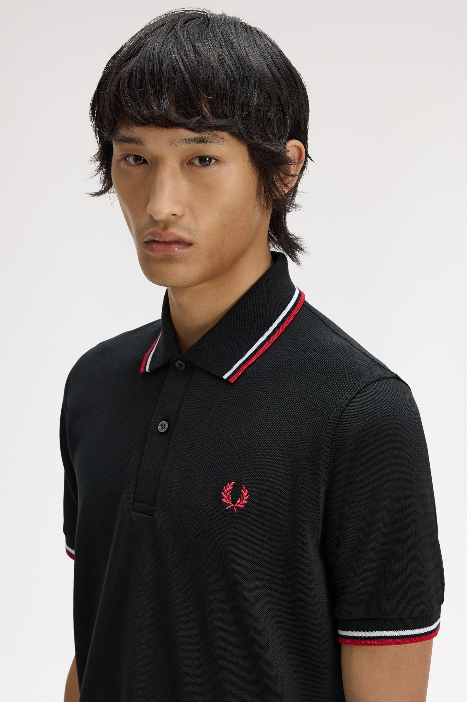 Fred Perry Made in England M12 (Black/White/Red)