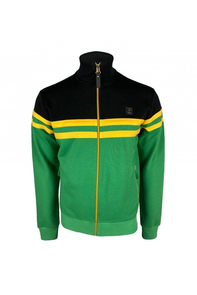 Trojan Track Top Panel Stripe in Jamaica