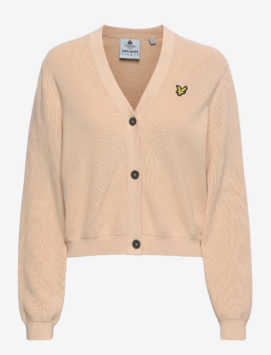 Lyle & Scott Cropped Cardigan Natural