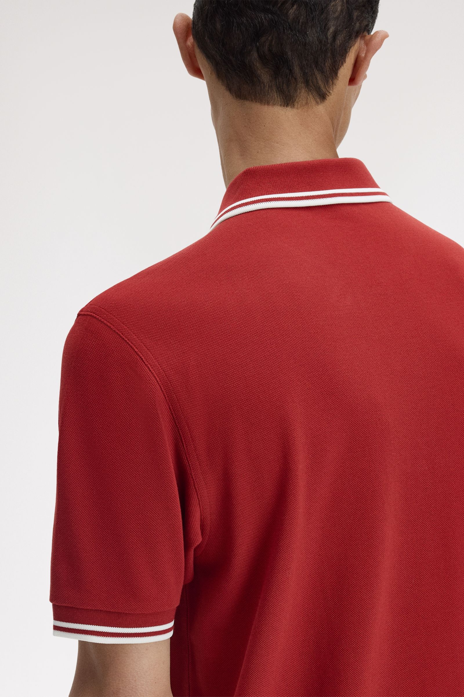 Fred Perry Twin Tipped Polo Shirt (Burnt Red/Snow White)