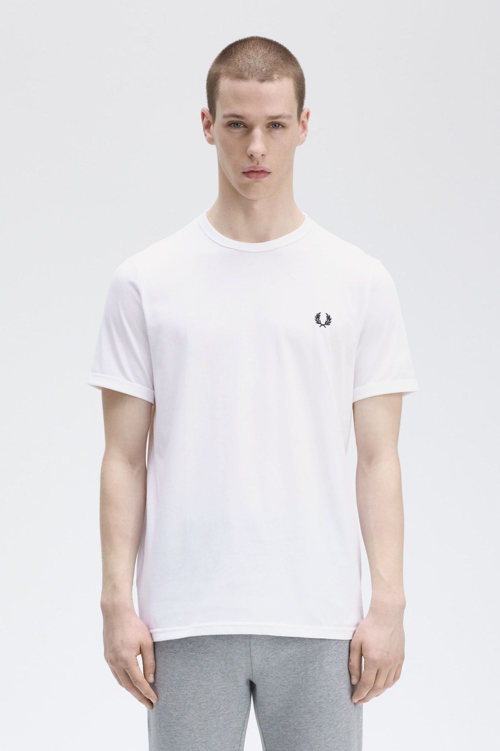 Fred Perry Ringer T-Shirt in White