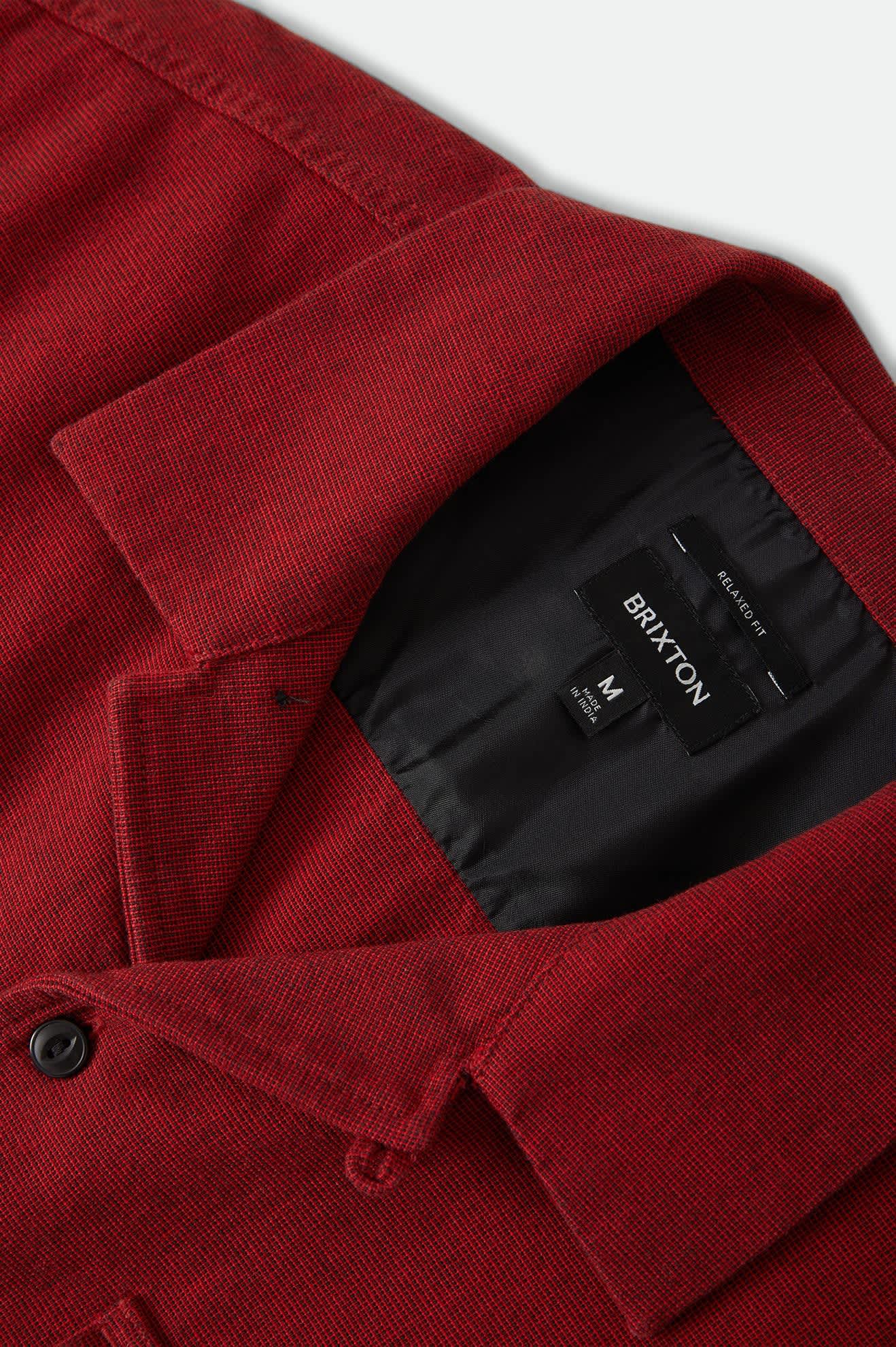 Brixton Century Overshirt (Red/Black Micro)