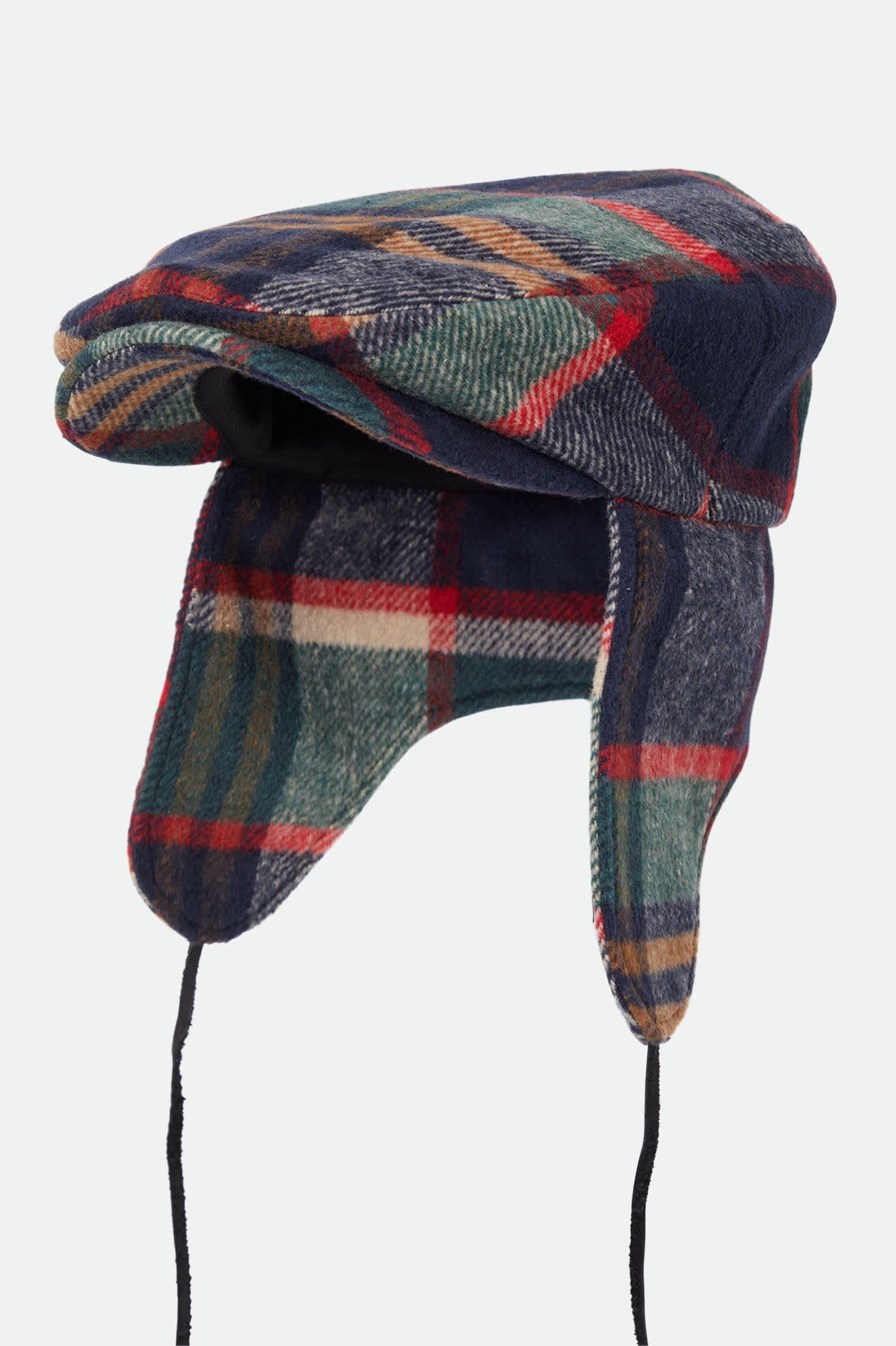 Brixton Barrel Earflap Snap Cap (Navy/Green/Red/Cream)