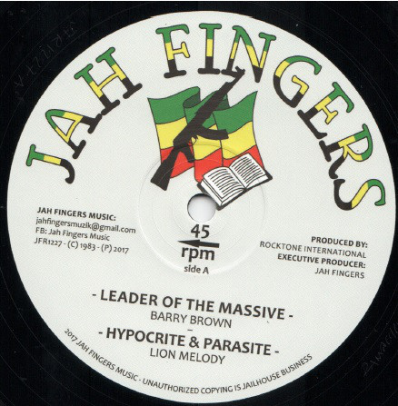 Barry Brown - Leader Of The Massive / Hypocrite And Parasite (12")