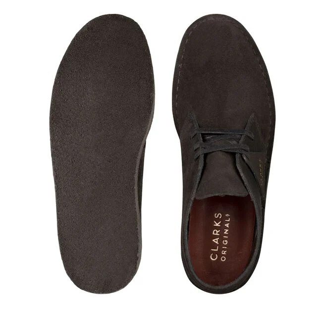 Clarks Desert Coal Black Suede