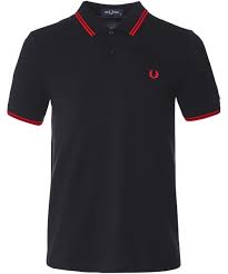 Fred Perry Poloshirt Black/Red J70