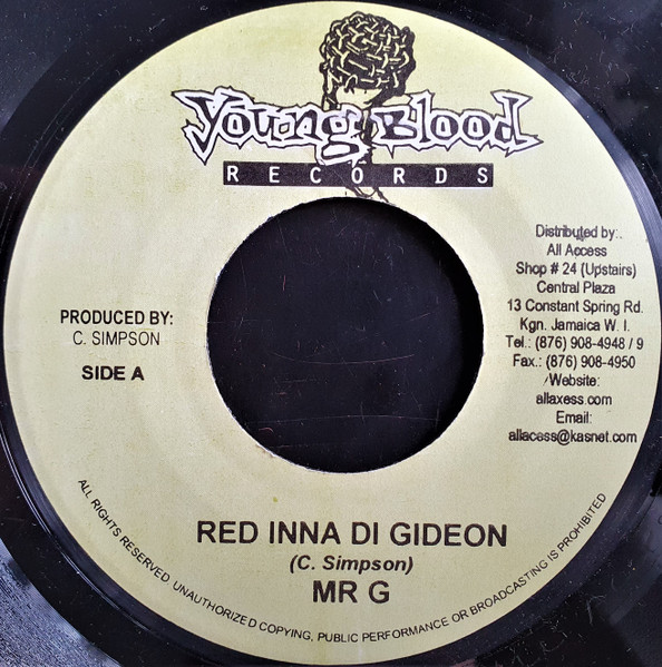 Mr. G – Red Inna Di Gideon / Gideon Riddim ( 7")     