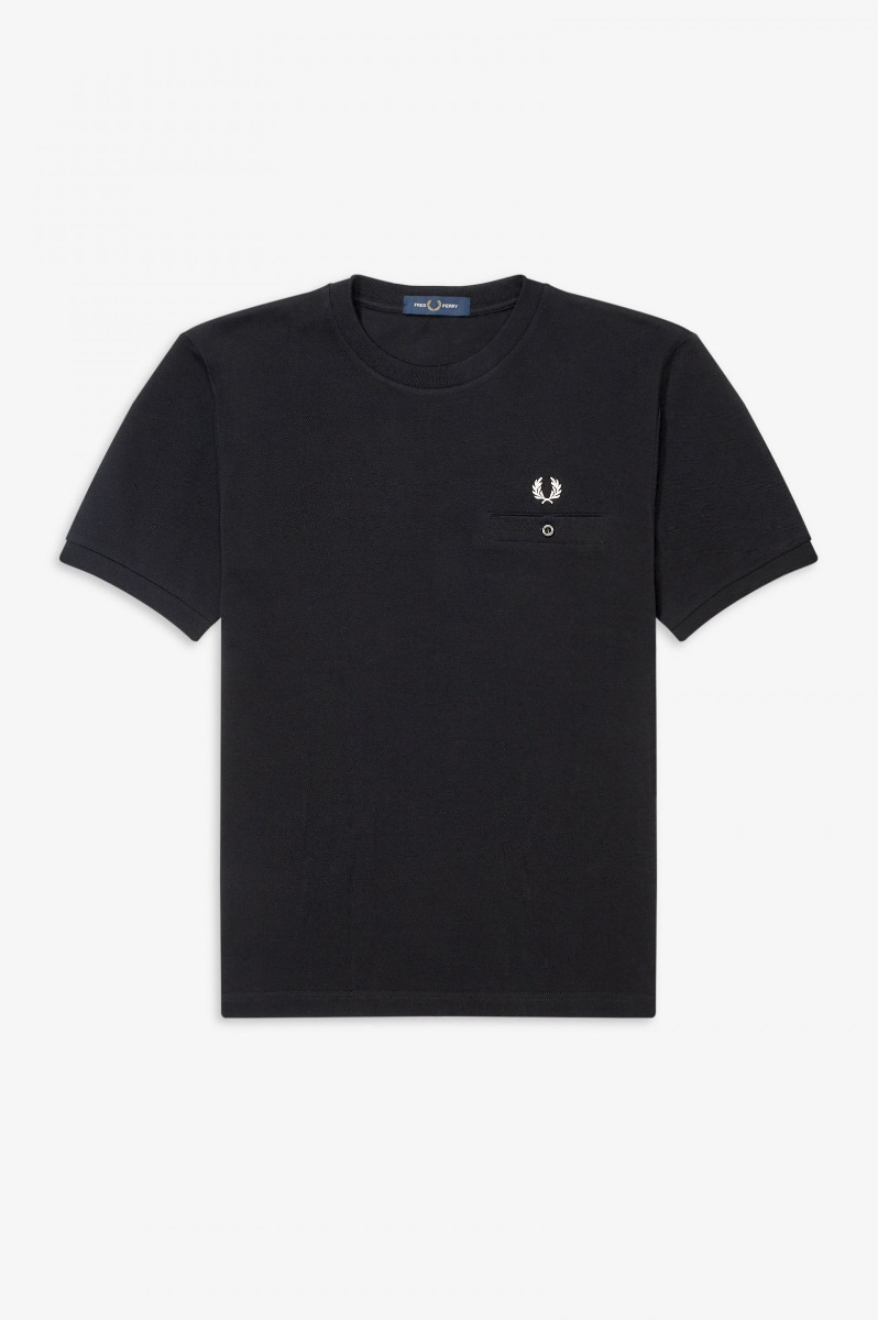 Fred Perry Pocket Detail Shirt Black M8531-XXL