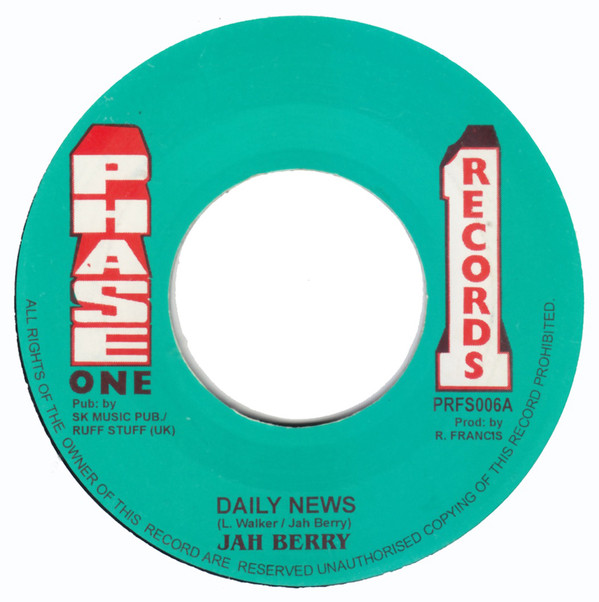 Jah Berry - Daily News / Version  (7")