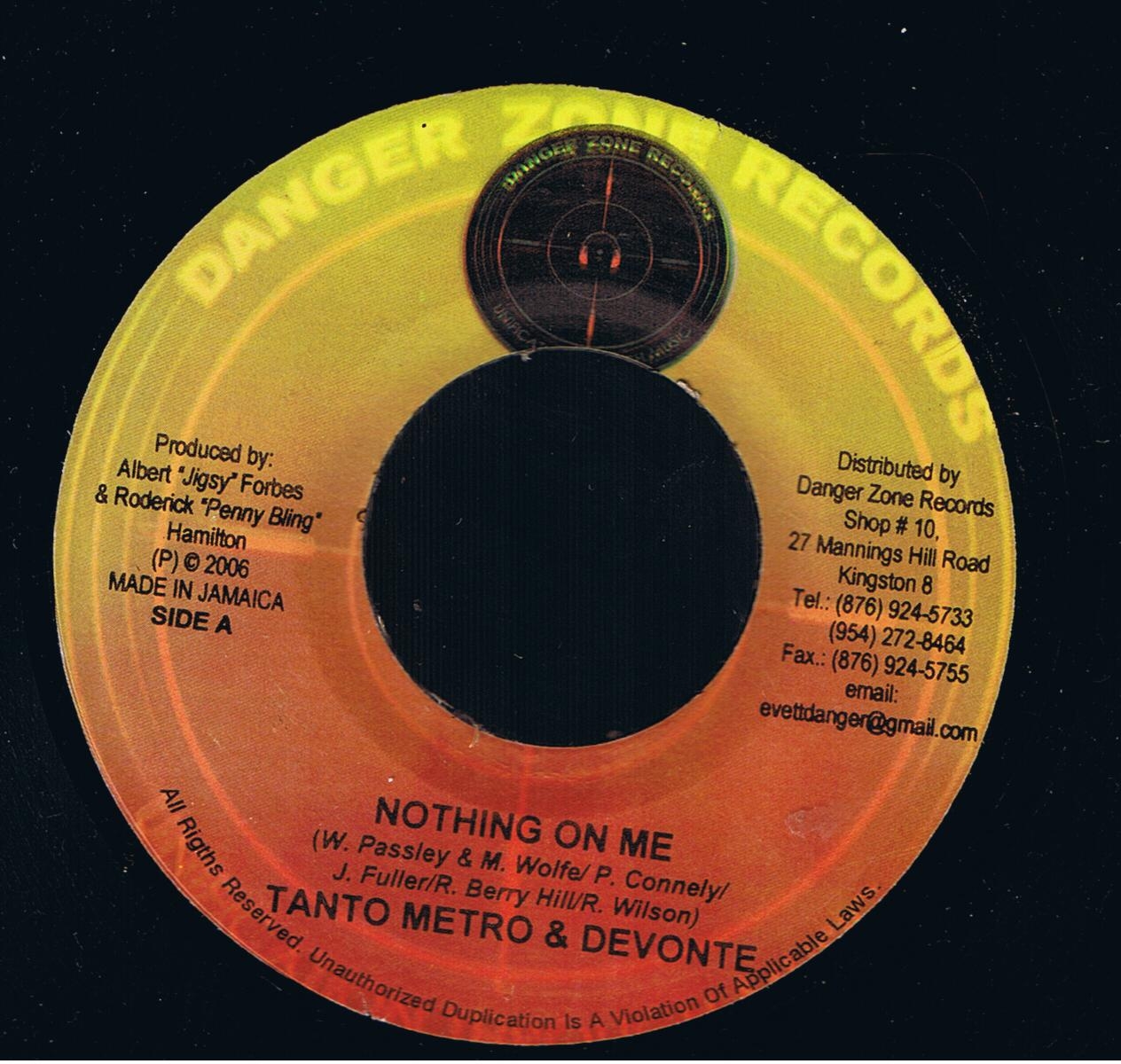 Tanto Metro & Devonte - Nothing On Me / Tony Matterhorn - Agent 009 (7") 
