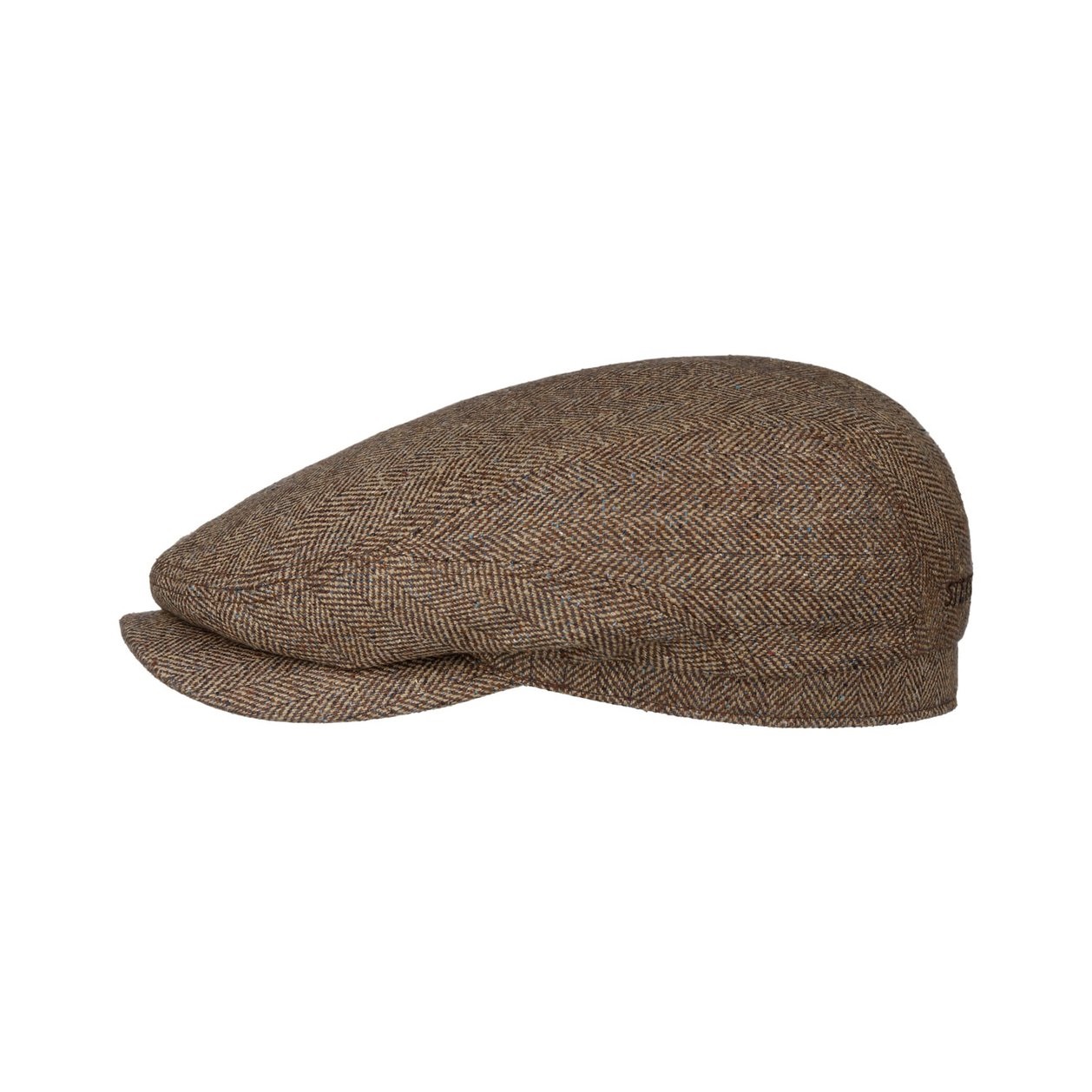 Stetson Belfast Silk Flat Cap (Beige/Brown)