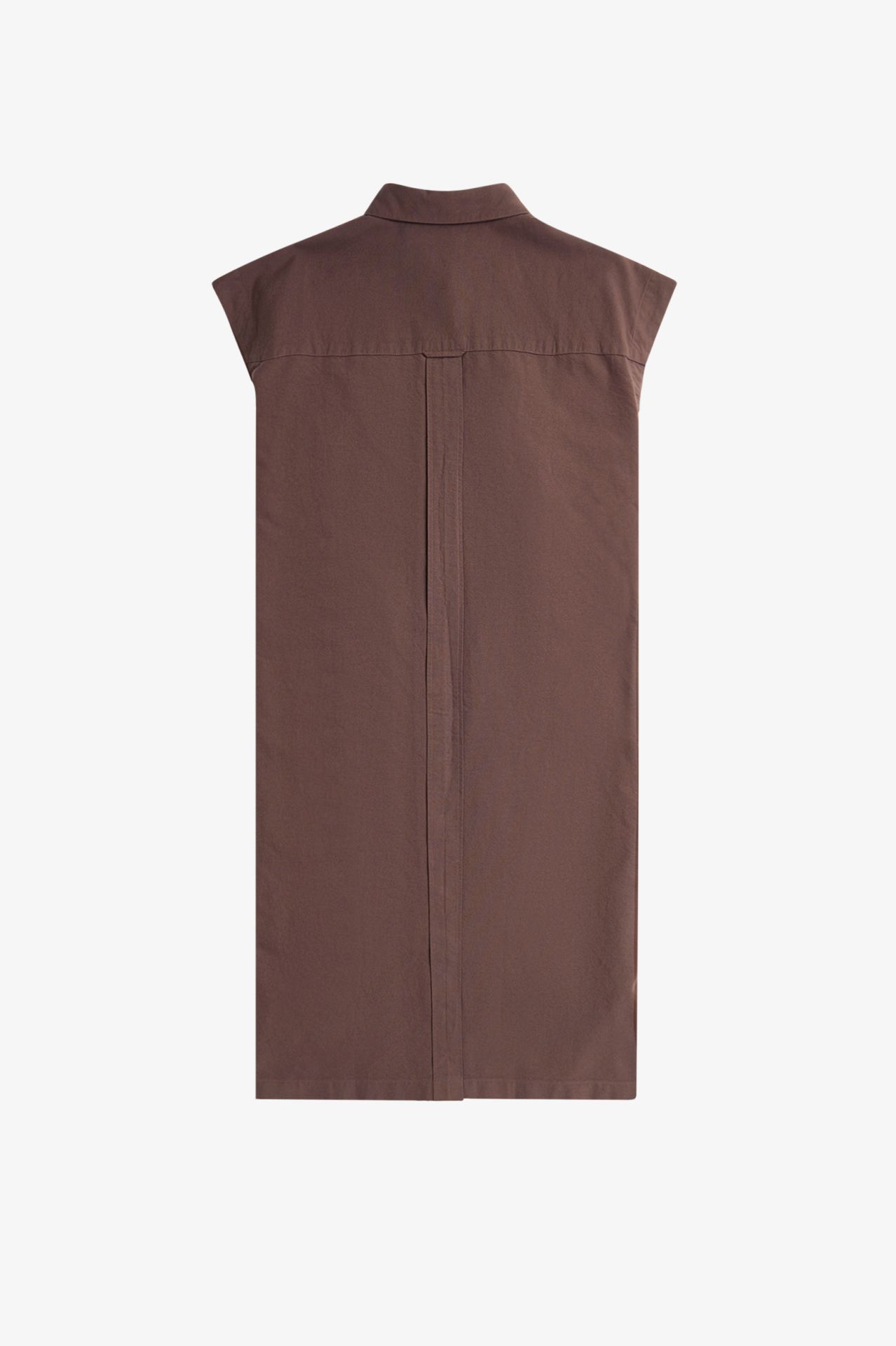 Fred Perry Sleeveless Shirt Dress in Carrington Brick 