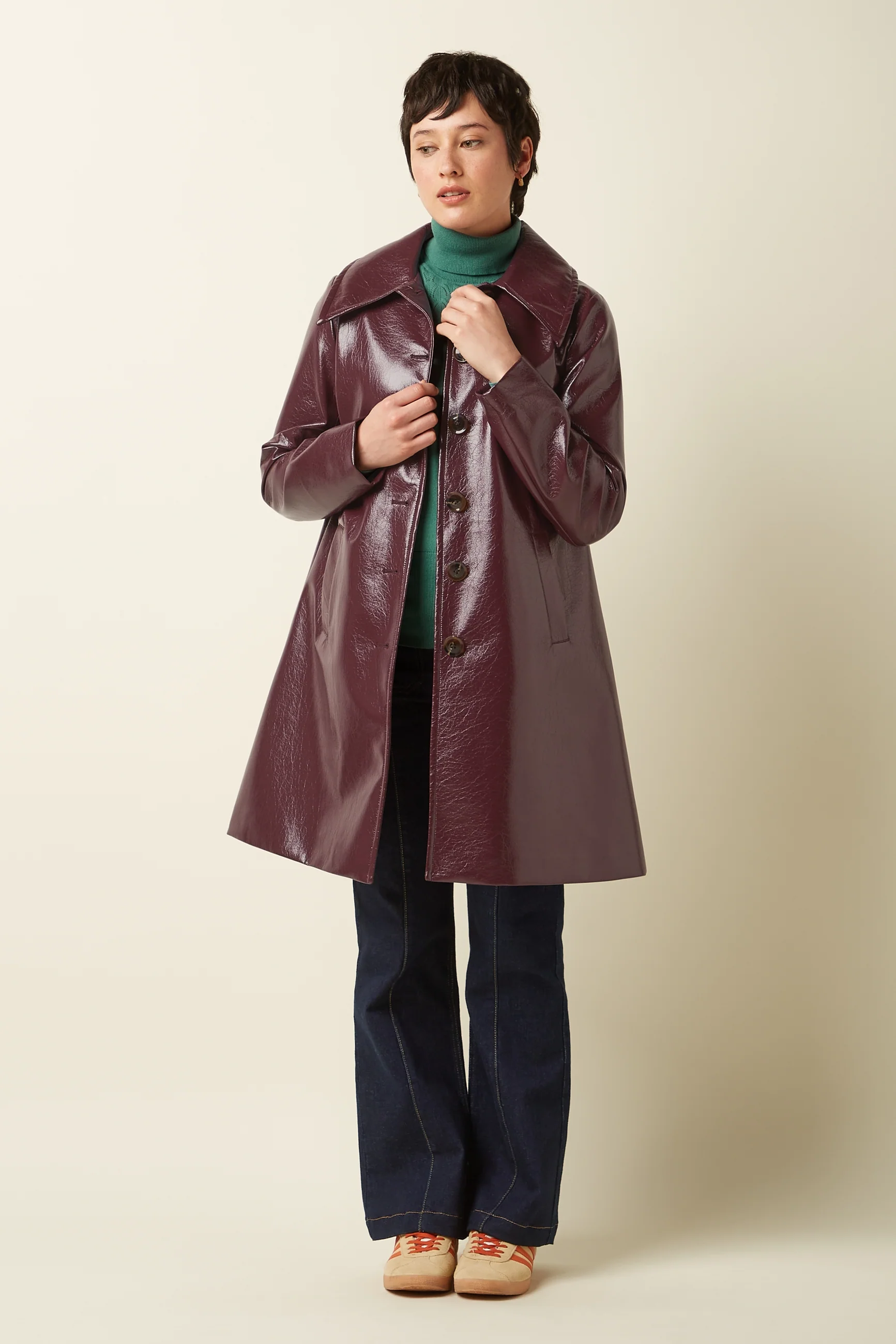 King Louie Anais Coat Shine (Bordeaux Red)