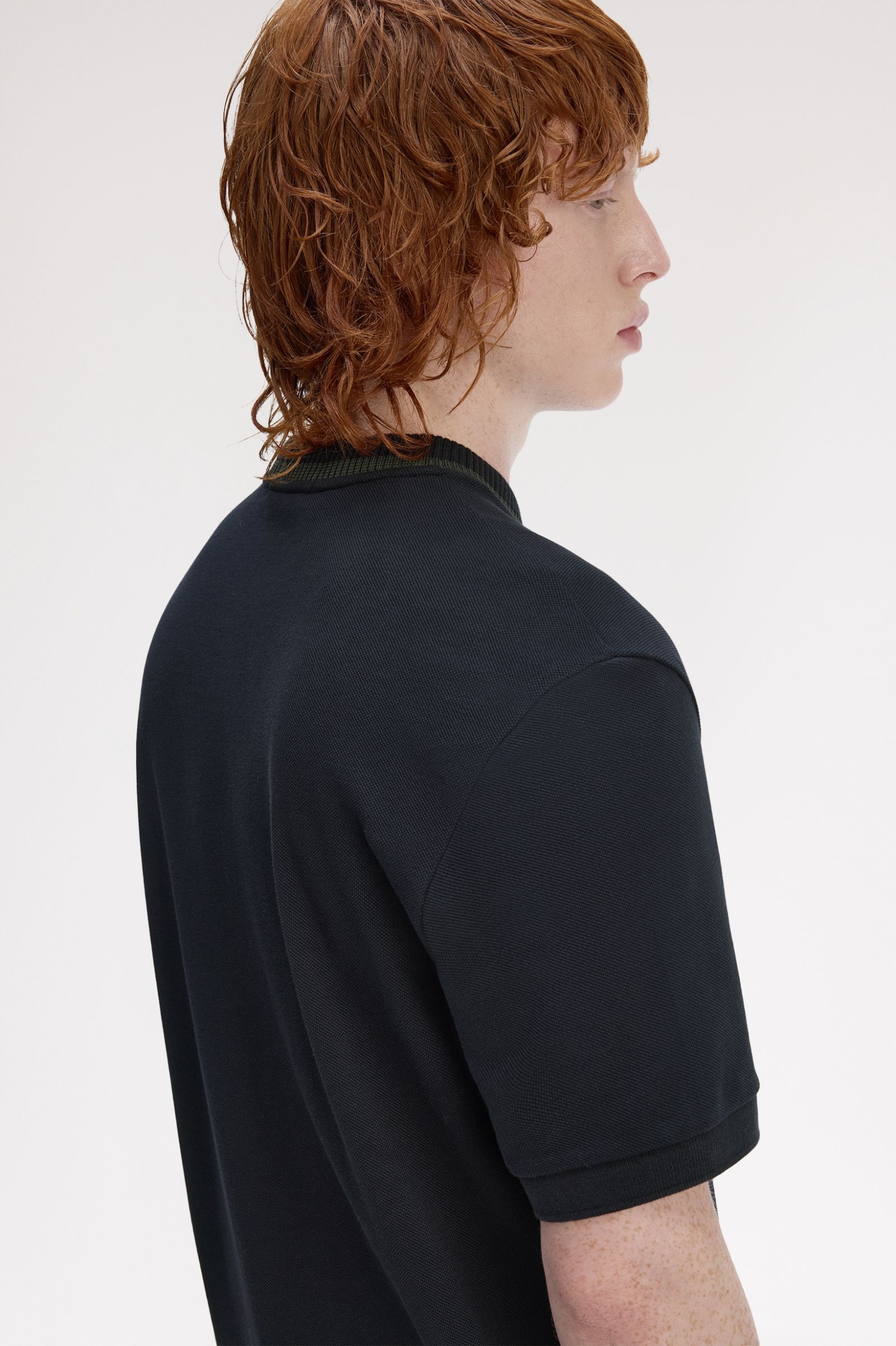 Fred Perry   Made in Portugal Crew Neck Pique T-Shirt (Navy)