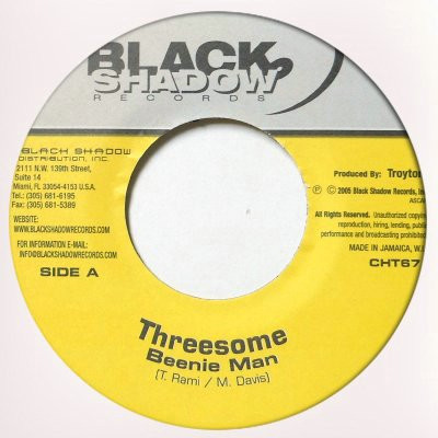 Beenie Man – Threesome / Threesome (Radio Edit) (7")  