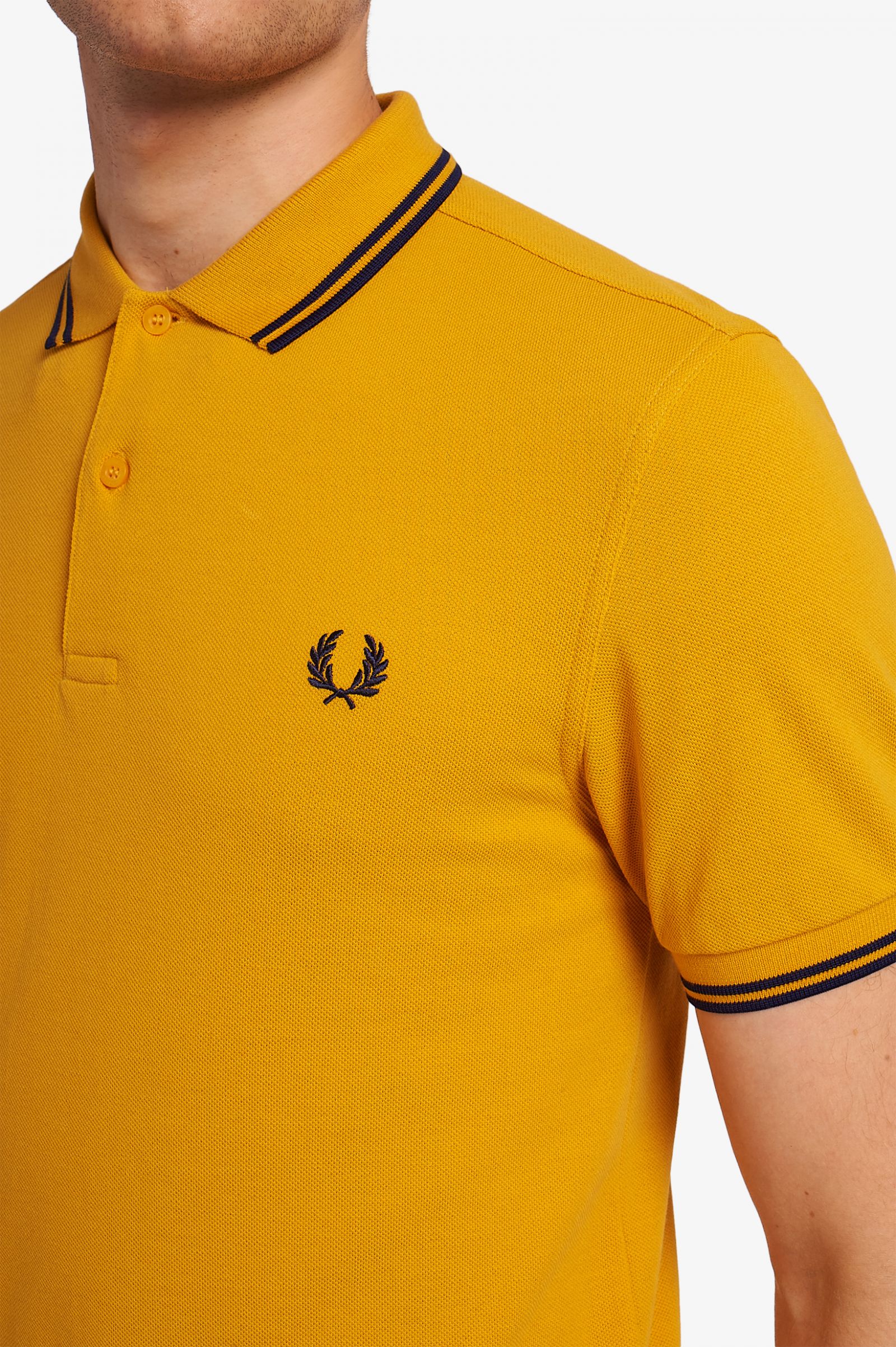 Fred Perry Shirt Twin Tipped Gold