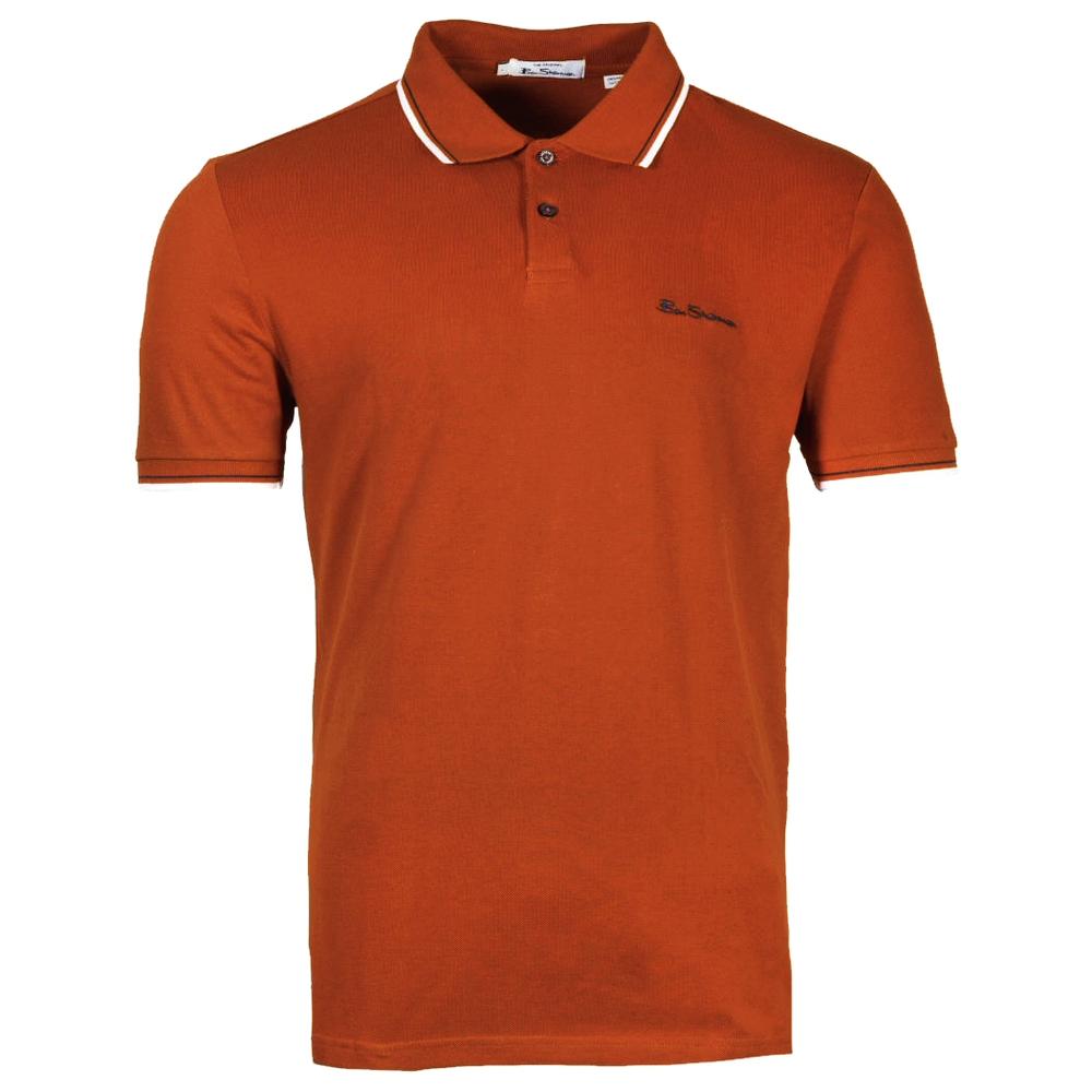 Ben Sherman - Tipped Pique Polo Herren Shirt (Orange)