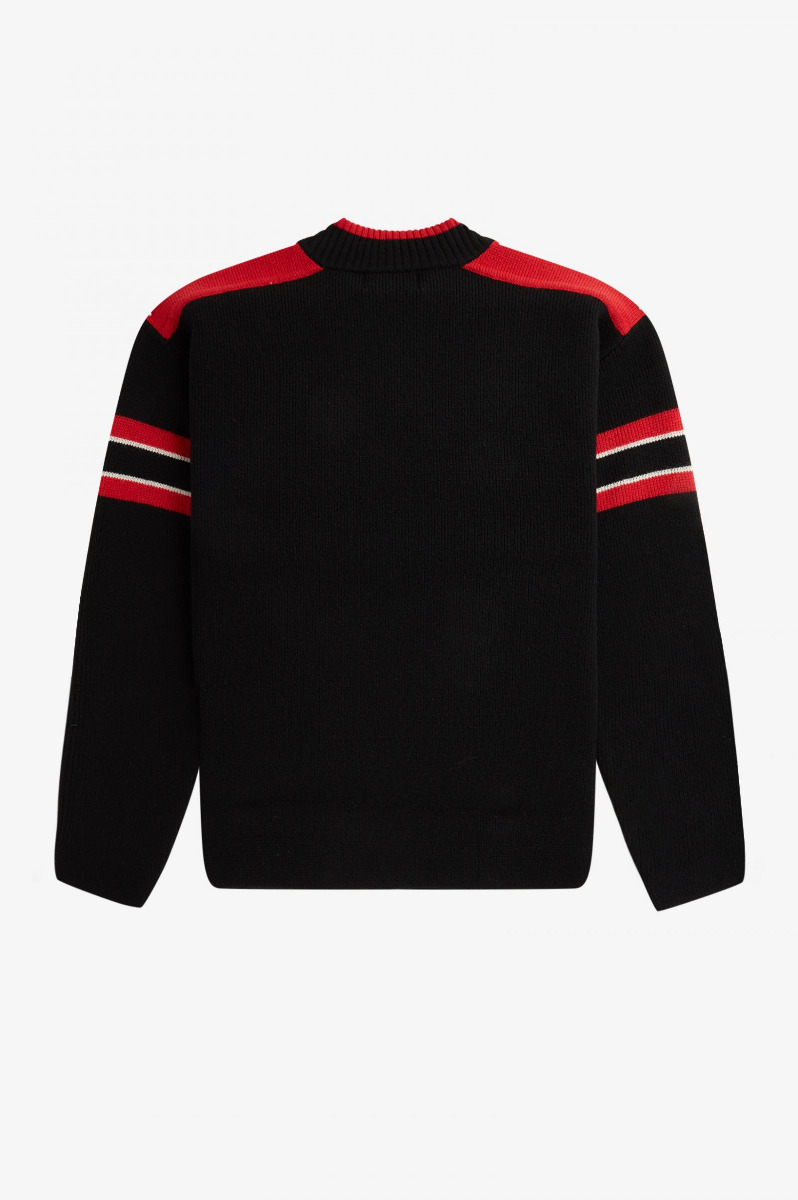 Fred Perry Knitted Snow Black-L