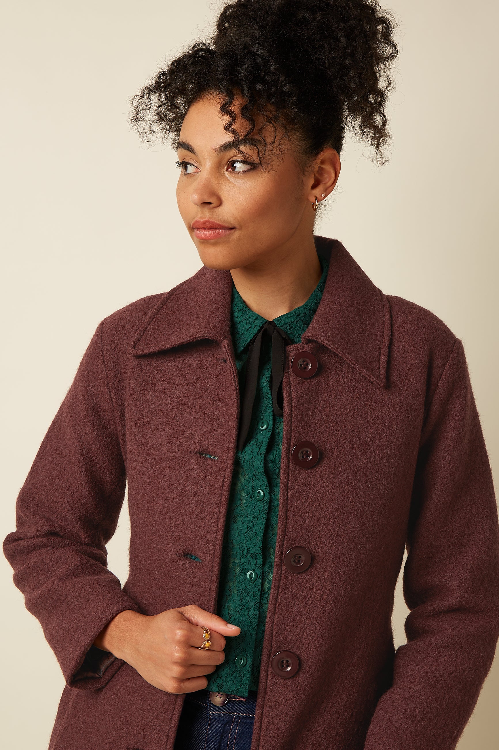 King Louie Arabella Coat Kennedy (Chocolate)