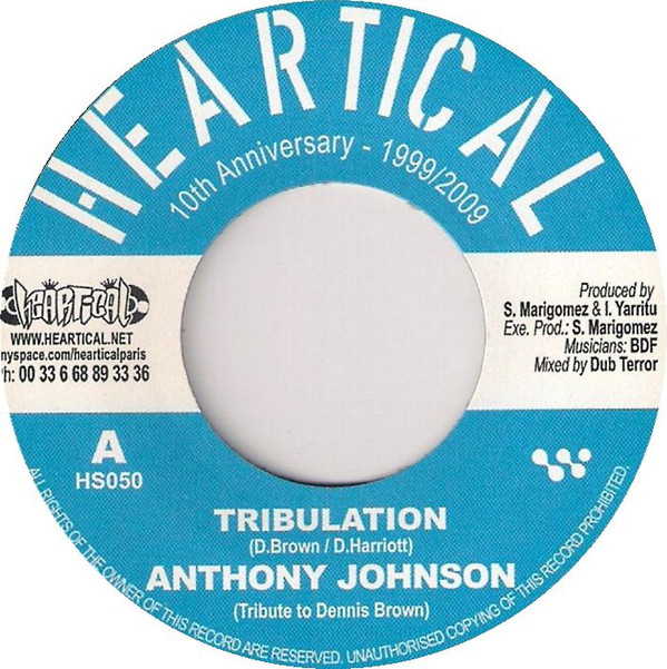 Anthony Johnson - Tribulation / Rootsamala - Injustice (7")