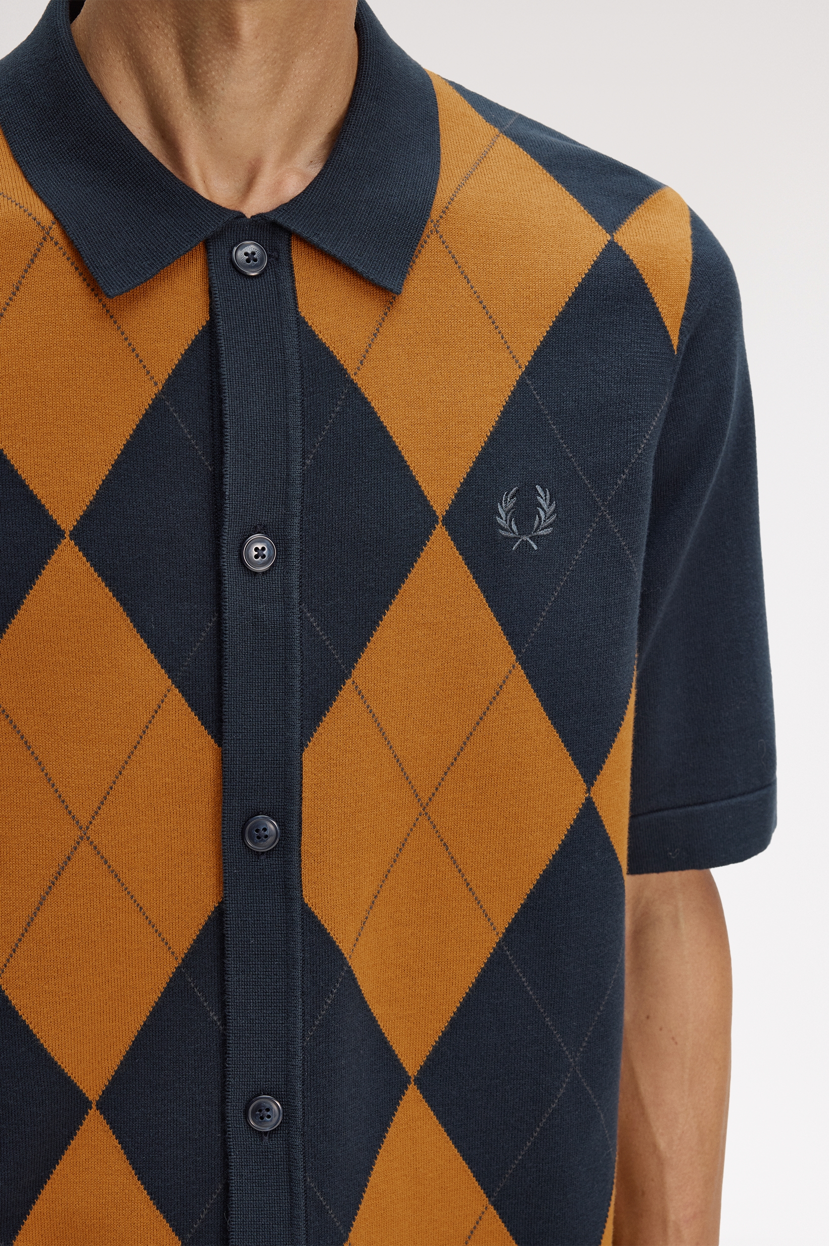 Fred Perry Argyle Button Through Shirt