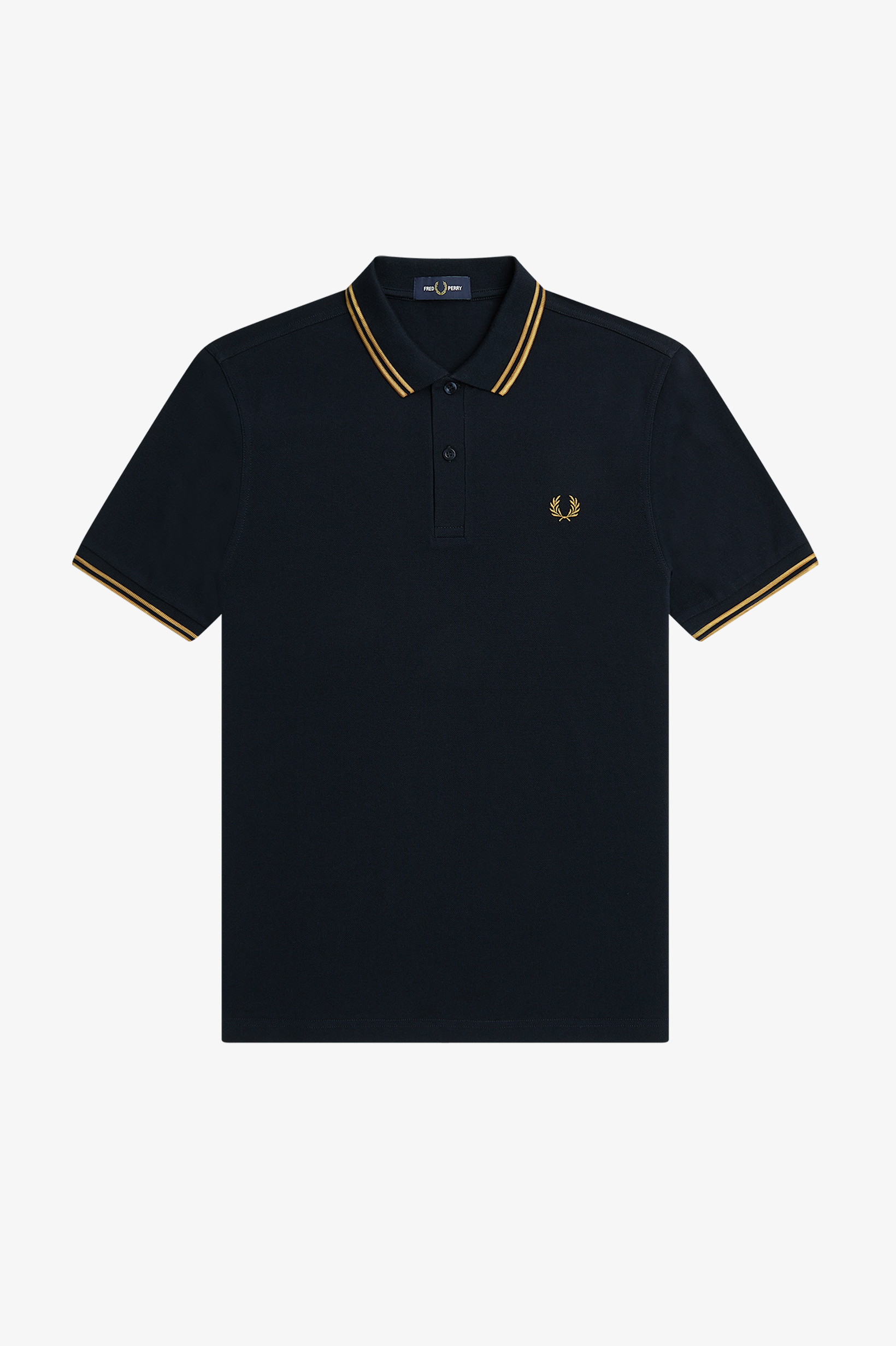 Fred Perry Twin Tipped Poloshirt M3600 Navy/Dark Caramel
