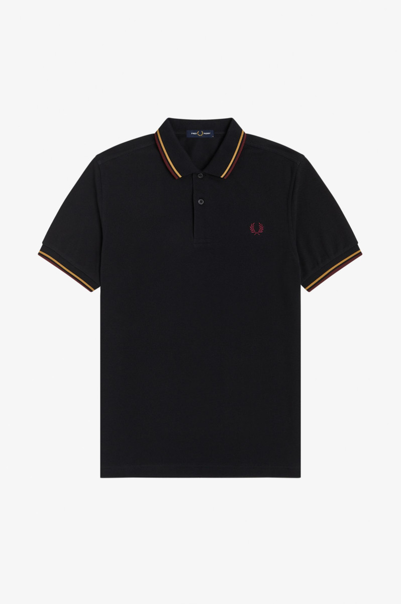 Fred Perry Poloshirt Black/1964Gold N04-XXXL