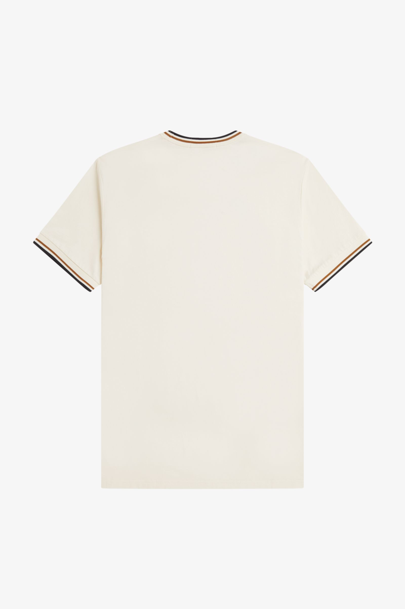 Fred Perry Twin Tipped T-Shirt (Ecru/Dark Caramel/Black)