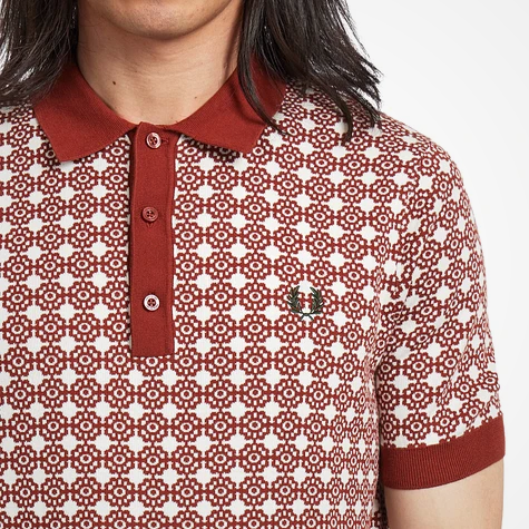 Fred Perry Floral Jacquard Shirt (Brandy)