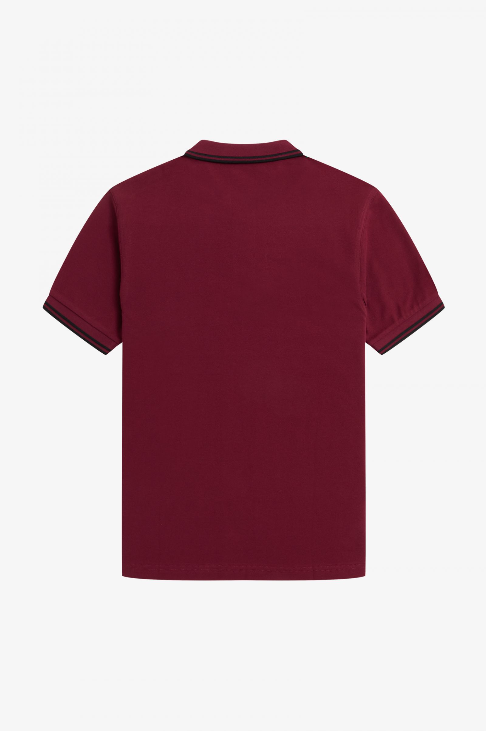 Fred Perry Twin Tipped Herren Polo Shirt in Tawny Port/Schwarz