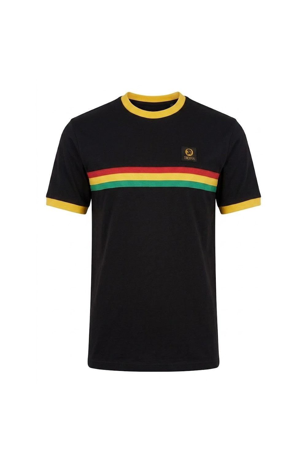 Trojan Stripe Front Tee (Black)
