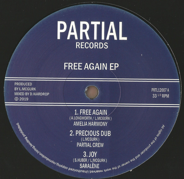 Amelia Harmony, Jah Marnyah, Saralène, Partial Crew ‎- Free Again EP (12")