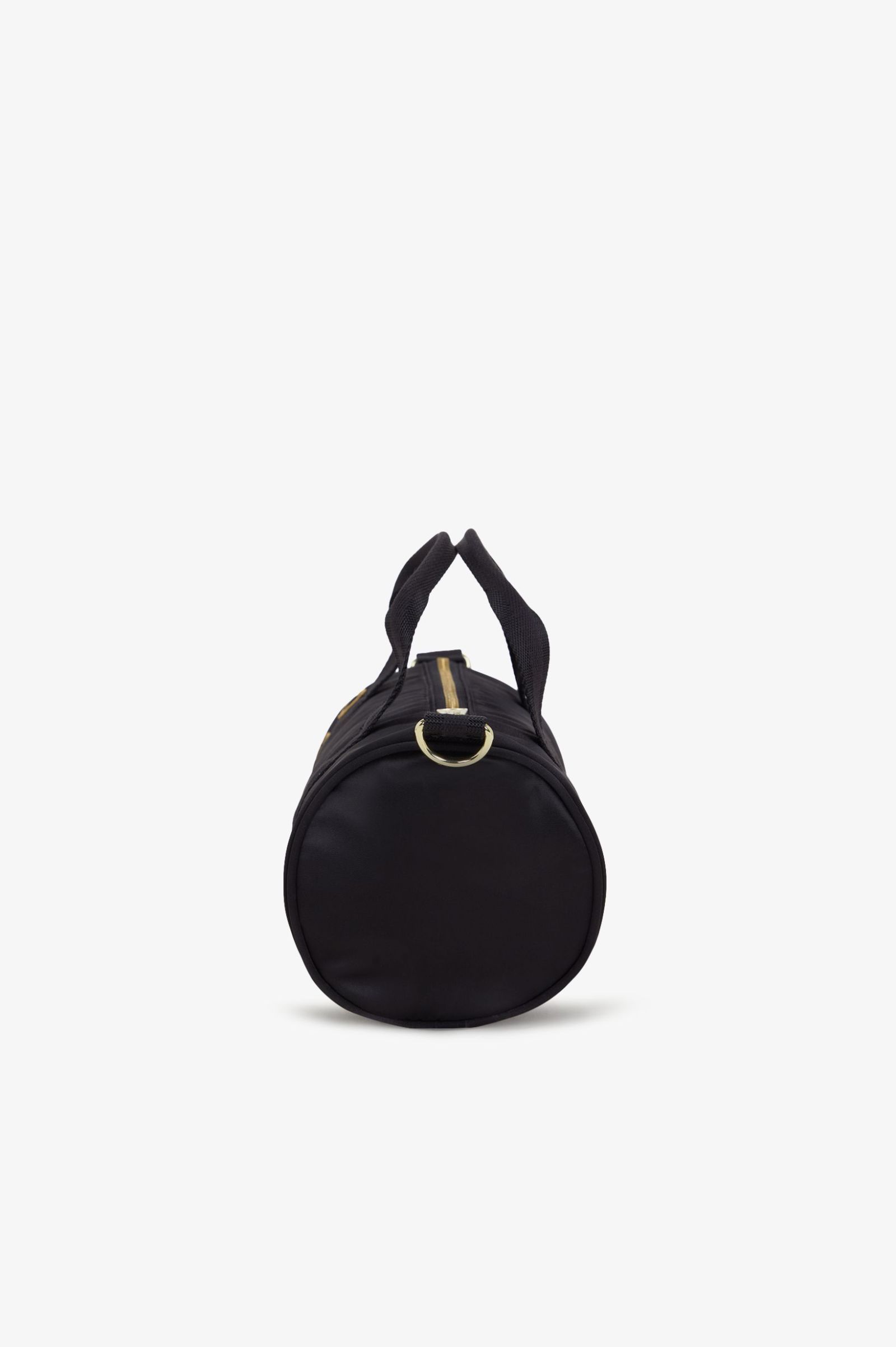 Fred Perry Amy Winehouse Mini Satin Barrel Bag in Black 