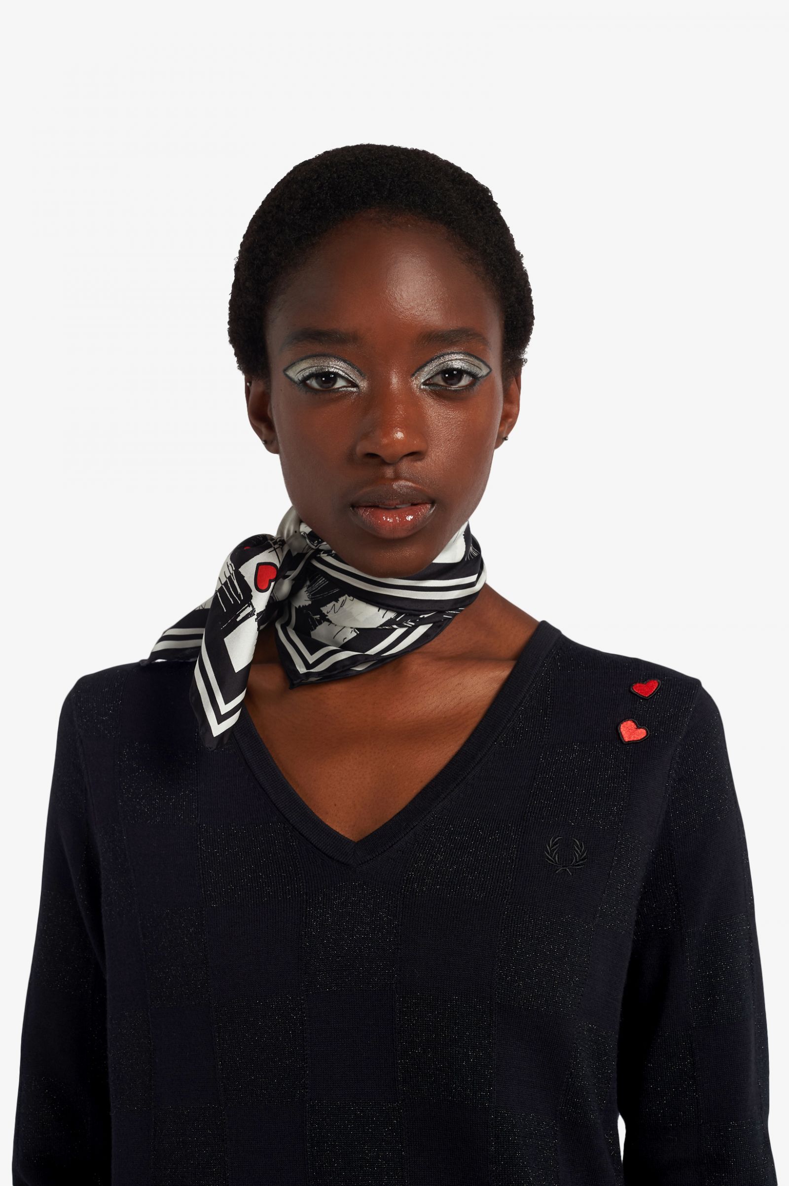 Amy Whinehouse Checkerboard Jumper Dress in Black