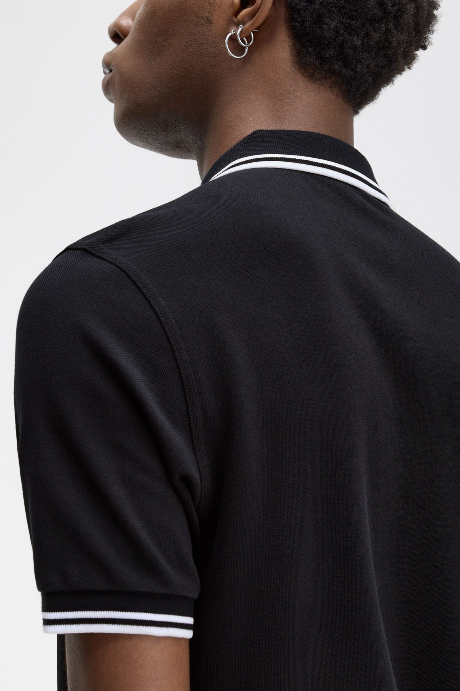 Fred Perry Twin Tipped Shirt in Navy/White