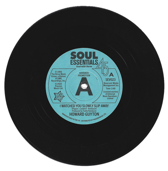 Howard Guyton, The High Keys – I Watched You Slowly Slip Away / Living A Lie (7")    