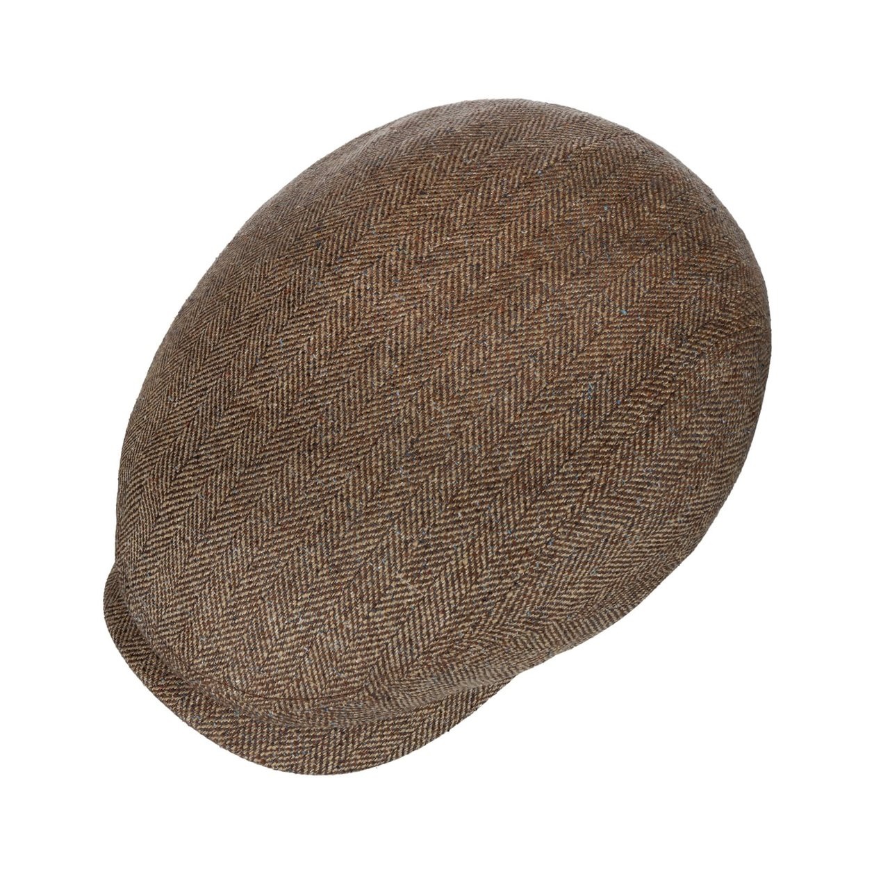 Stetson Belfast Silk Flat Cap (Beige/Brown)
