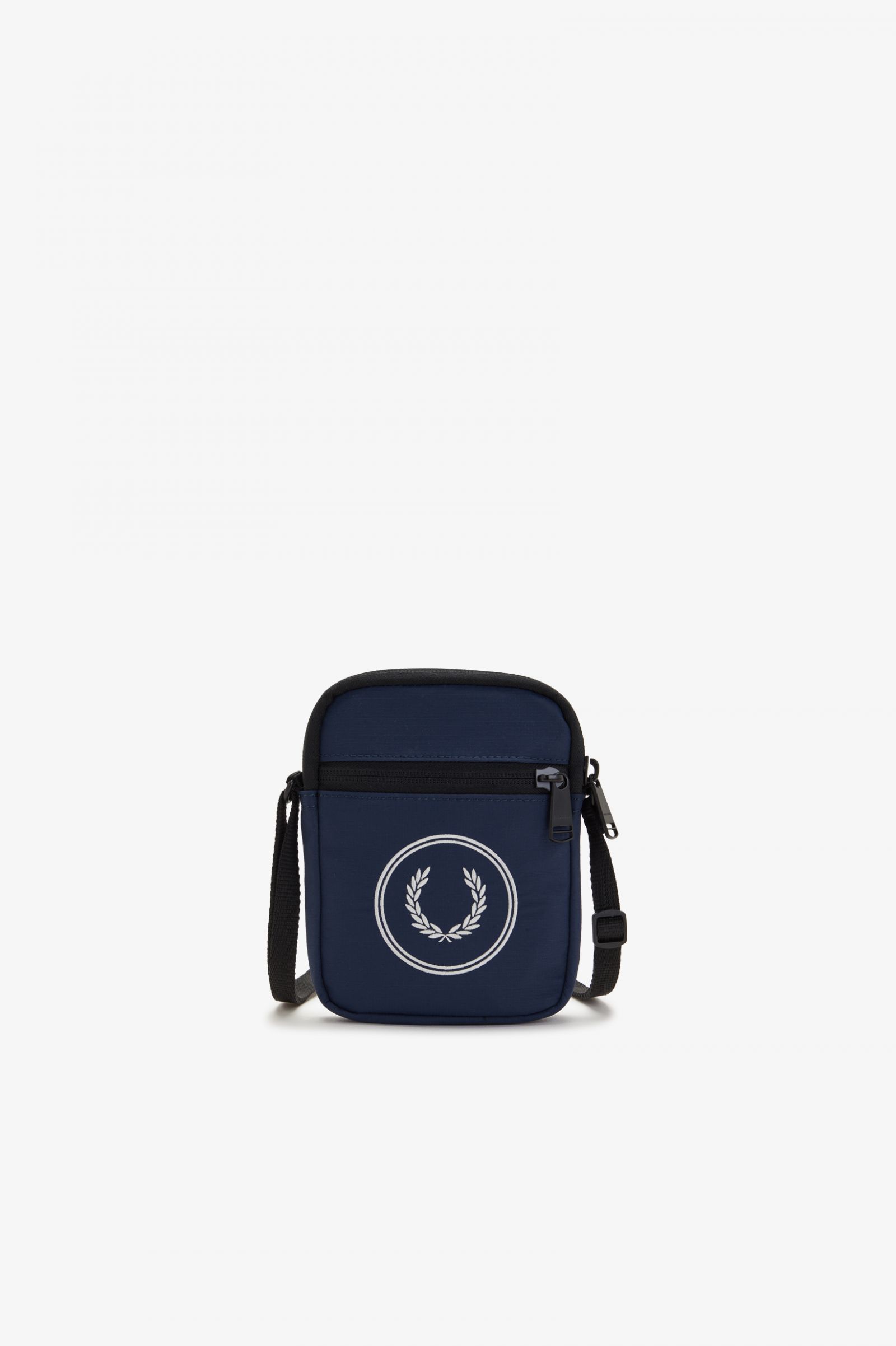 Fred Perry Circle Branded Side Bag in Navy