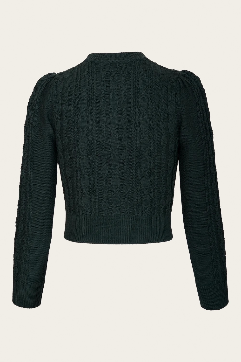 Emmy Design The Ice Skater Cardigan (Dark Bottle Green Wool)