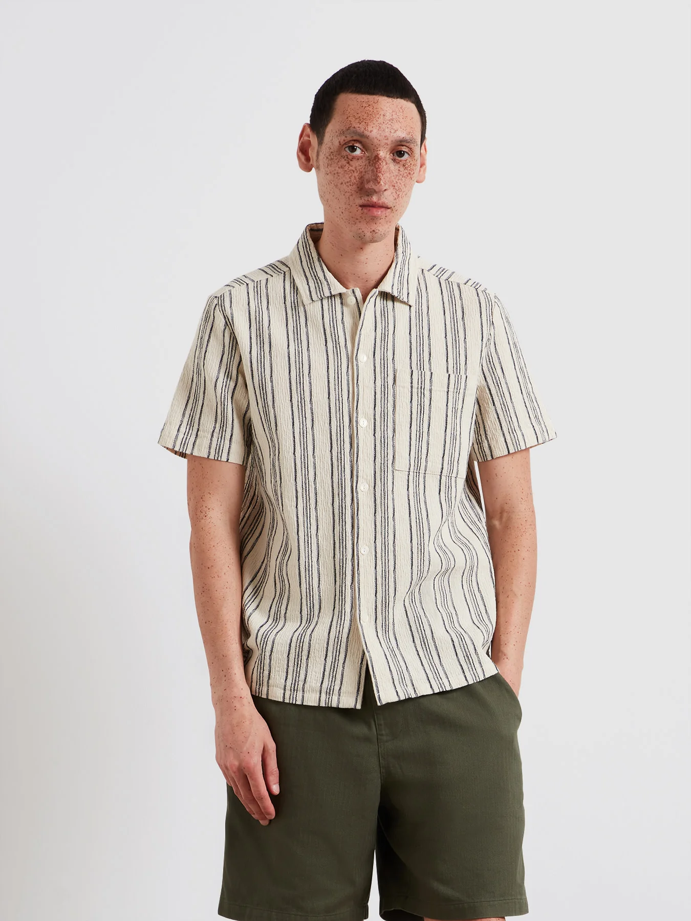 Farah Short Sleeve Shirt Simon (Ecru)