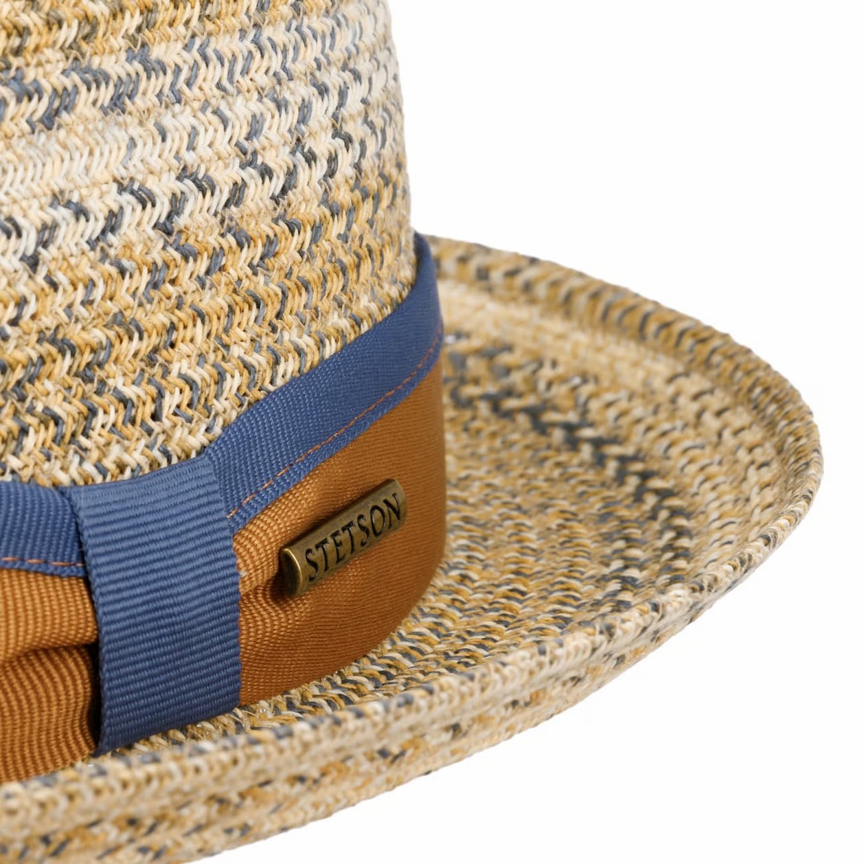 Stetson Bellano Toyo Player Straw Hat (Beige/Blue)