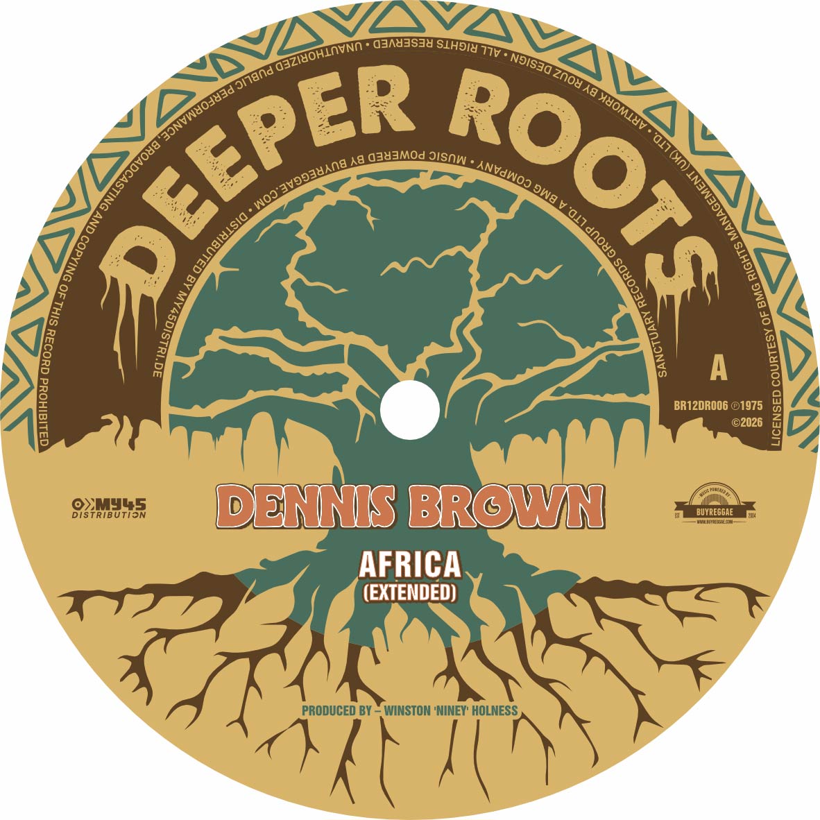 Dennis Brown – Africa / Here I Come Again  (12")