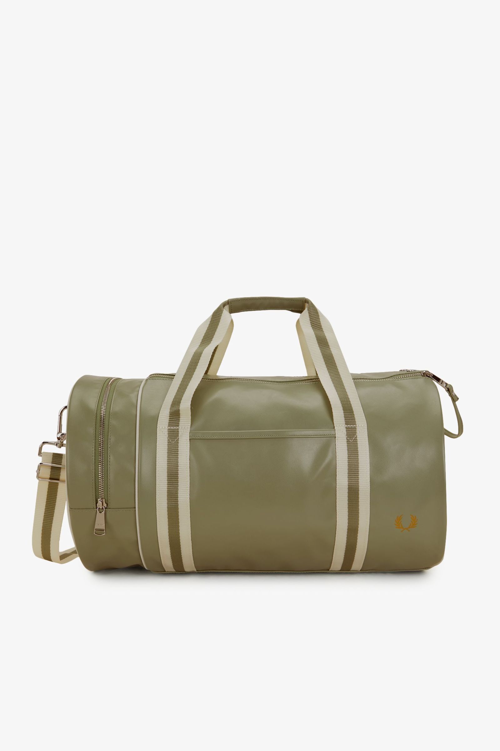 Fred Perry Classic Barrel Bag in Olive Mint