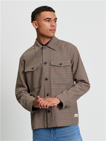 Ben Sherman Ckeck Jacket (Light Brown)
