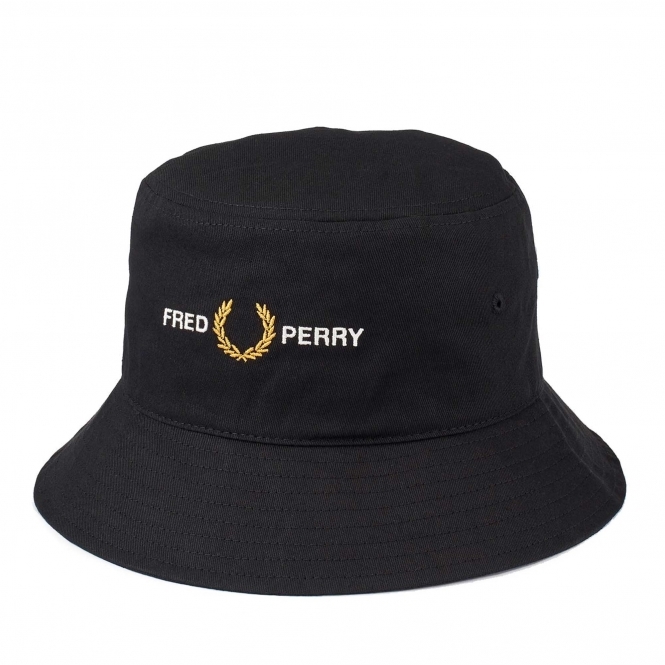Fred Perry Graphic Bucket Hat Black-M